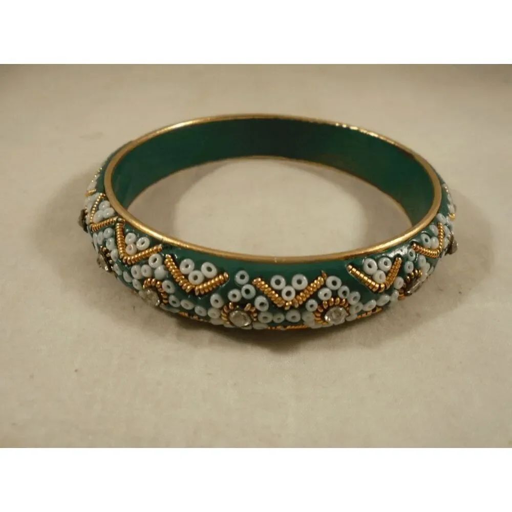 Beautiful Made in India Green Bangle Bracelet